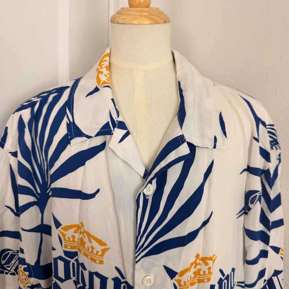 Corona Beer Logo Button Up Hawaiian Men's Size S Shirt